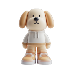 Cute Dog Icon - Playful Cartoon Character