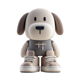 Cute Dog Toy Icon for Fun Branding and Design