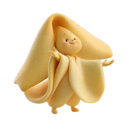 Cute Dumpling Character 3D Rendered Food Mascot Icon