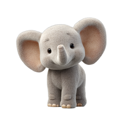 Cute Elephant Icon for Kids and Nature