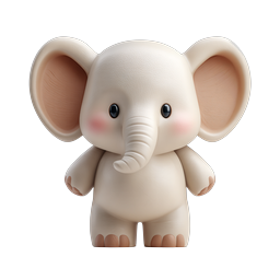 Cute Elephant Icon for Playful Designs