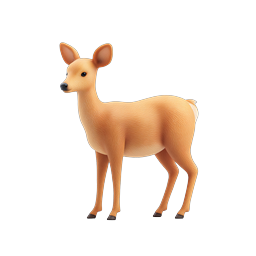 Cute 3D Fawn Deer Wildlife Icon | Nature Animal Design