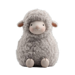 Cute Fluffy Lamb 3D Rendered Icon | Adorable Baby Sheep