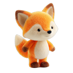Adorable Cute Fox Icon for Children's Design