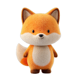 Adorable Cute Fox Icon for Children's Projects