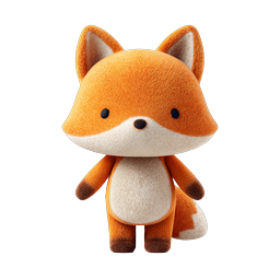 Cute Fox Icon for Kids and Nature Projects