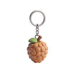 Cute 3D Clay Fruit Keychain Icon | Bumpy Lychee Charm