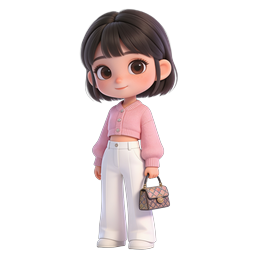 ไอคอนสาว 3D น่ารักกับกระเป๋าแบรนด์เนม