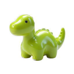 Cute Green Clay Dinosaur 3D Toy Icon