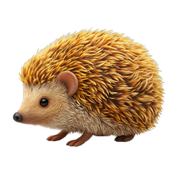 Cute Realistic Hedgehog Icon | Wildlife Animal