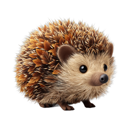 Cute Realistic Hedgehog Animal Icon