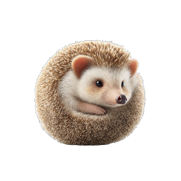 Realistic Cute Hedgehog Icon - Detailed Wildlife Illustration