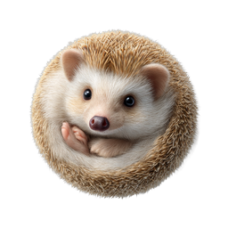 Cute Realistic Hedgehog Icon - Adorable Spiny Animal