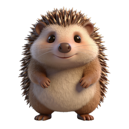 Cute Hedgehog Icon for Nature and Kids' Content