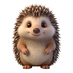Adorable Cute Hedgehog Icon for Children's Content