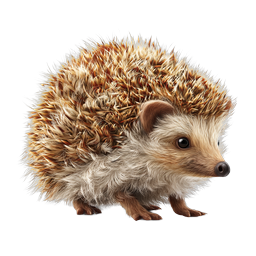 Icono de erizo adorable realista | ilustración de fauna silvestre