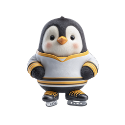 Adorable Cute Hockey Penguin Icon for Fun Designs