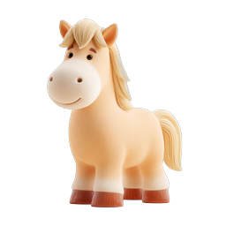 Cute Horse Icon for Children's Design Projects