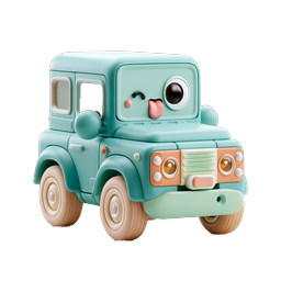 Cute Kawaii 3D Off-Road Vehicle Clay Icon