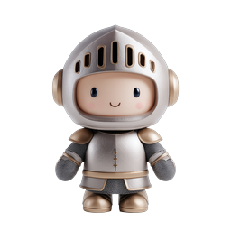 Ícone de Personagem Cavaleiro Fofo - Adorável Guerreiro Chibi 3D