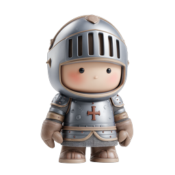 Cute Knight Character - Adorable Medieval Warrior Icon