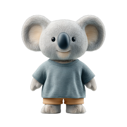 Adorable 3D Koala Character Icon in Casual Outfit