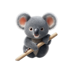 Cute Koala 3D Icon - Adorable Wildlife Character Design