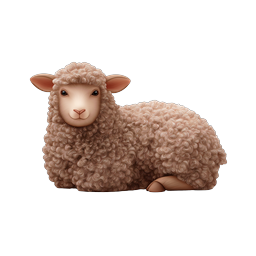 Cute Lamb Sheep Icon - Adorable Fluffy Animal Illustration