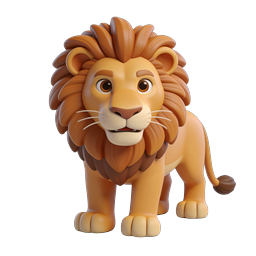 Adorable Cartoon Lion Icon for Kids' Themes
