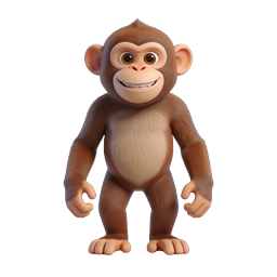 Adorable Cute Monkey Icon for Fun Projects