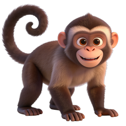 Cute Monkey Icon for Playful Branding