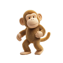 Cute Monkey Icon for Playful Designs