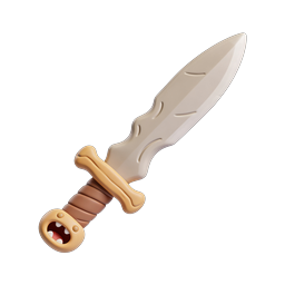 Cute Monster Sword 3D Icon for Fantasy Games