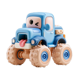 Cute Monster Truck Icon - Adorable Clay-Style 3D Render