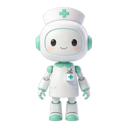 Cute Nurse Robot - 3D Medical Healthcare Icon