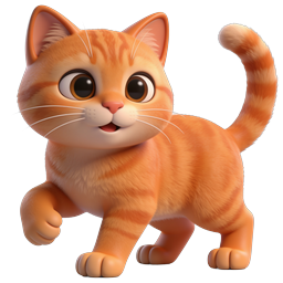 Icon einer bezaubernden orangefarbenen Katze für lustige Projekte