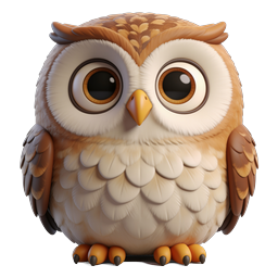 Adorable Cute Owl Icon for Nature and Education