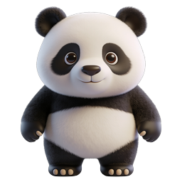Cute Panda Icon for Fun and Educational Use