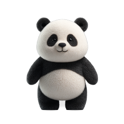 Adorable Cute Panda Icon for Kids and Nature Content