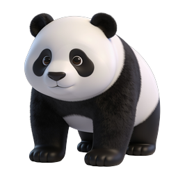 Cute Panda Icon for Wildlife and Conservation