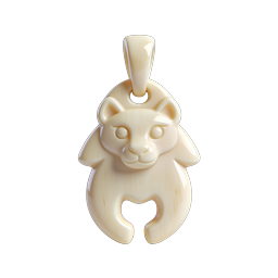 Cute Panda Bear Pendant Charm Icon - 3D Realistic
