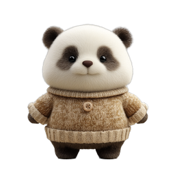 Cute Panda Wearing Knitted Sweater Icon