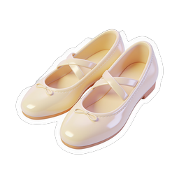 Cute Pastel Mary Jane Shoes 3D Icon