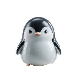 Icona personaggio pinguino 3D carino | Design realistico e lucido