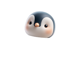 Süßes 3D-Pinguin-Charakter-Icon - Niedlicher Maskottchen im Clay-Stil