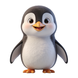 Adorable Cute Penguin Icon for Kids' Designs