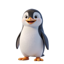 Adorable Cute Penguin Icon for Children's Content
