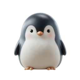 ไอคอนเพนกวิน 3D สุดน่ารัก - ตัวละครสไตล์ดินปั้นสุดคิ้วท์
