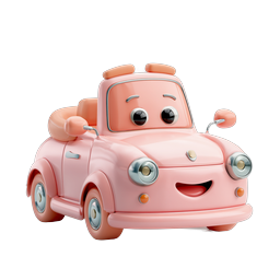 Cute Pink Car Icon for Fun Digital Designs