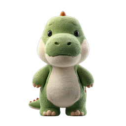 Cute Plush Dinosaur 3D Character Icon